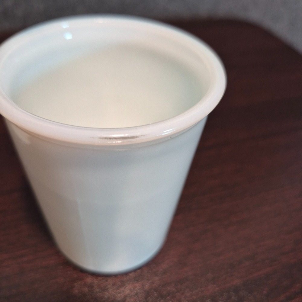 HAZEL ATLAS WHITE OPALESCENT MILK GLASS 3-1/2" JUICE GLASS TUMBLER SET OF 3 PCS - Picture 5 of 5